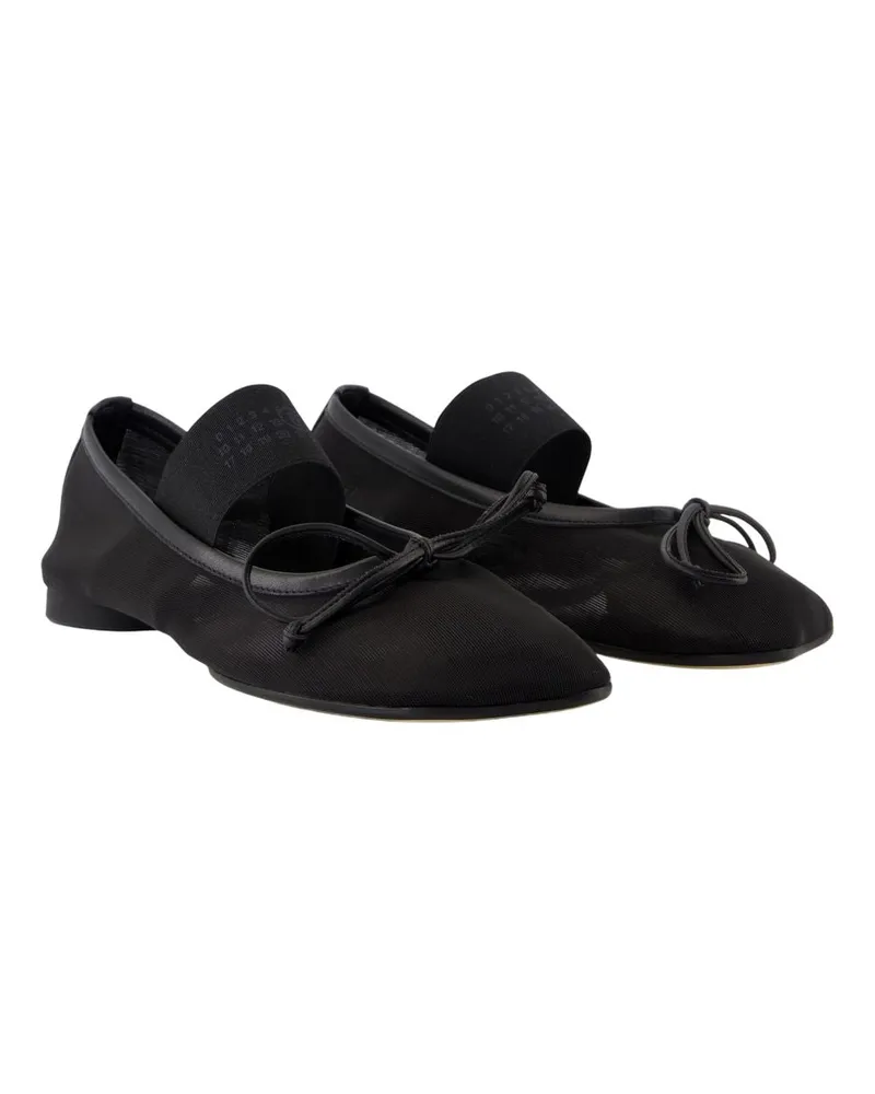 Maison Margiela Women's Ballerinas -  Nylon Black Synthetic Shoes Flat-Shoes Black