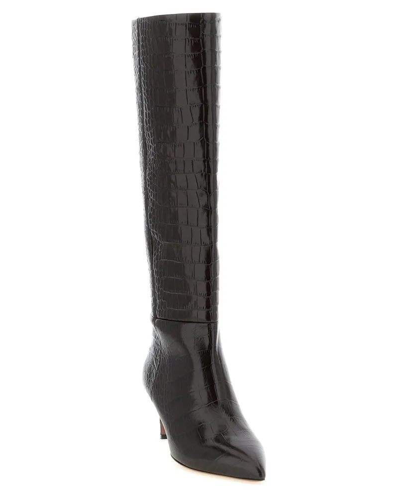 Paris Texas Stiletto Boot — Black Black