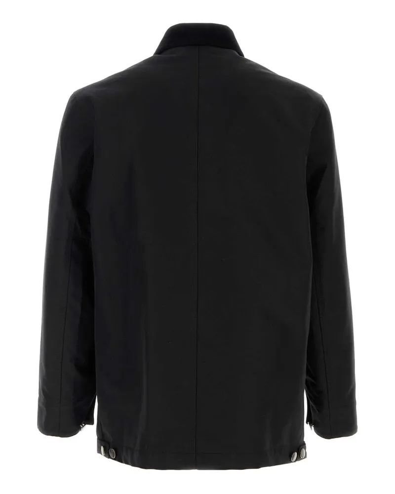 Prada Men Black Canvas Jacket Giubbini Black