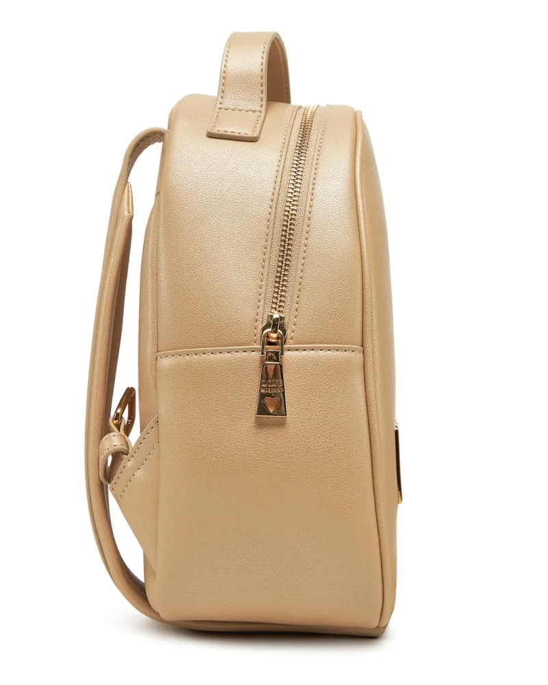 Moschino Women's Logo Lettering Backpack Beige Bags > Backpacks Beige