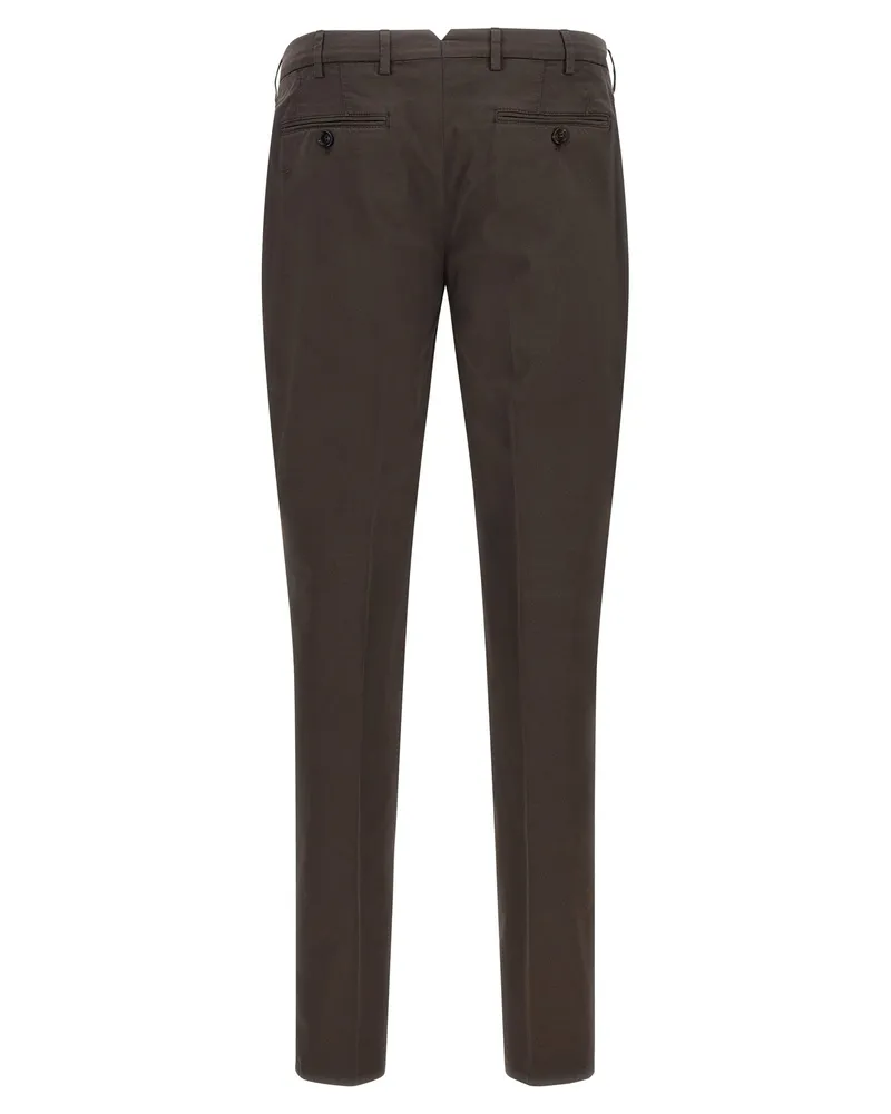 Brunello Cucinelli American Pima Cotton Trousers — Brown Brown