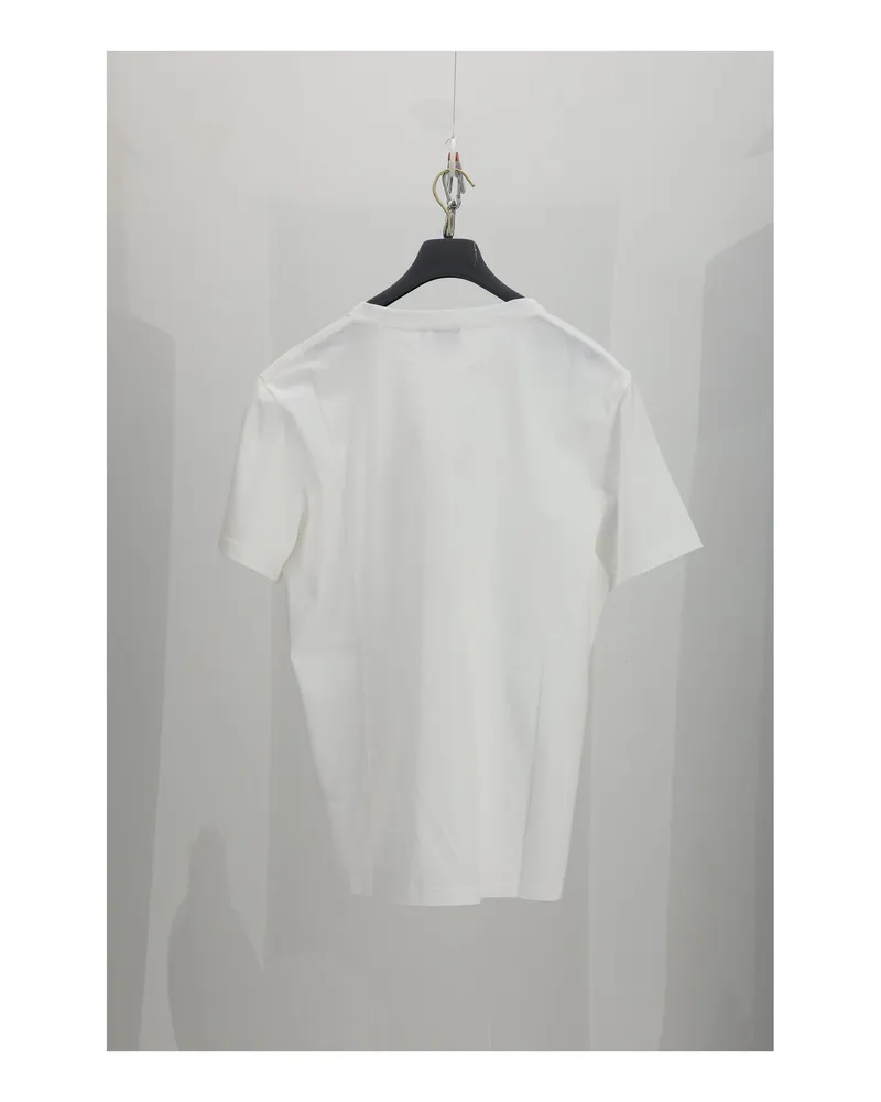 Dior Men's T-Shirt Logo White Cotton T-Shirts And Polos White