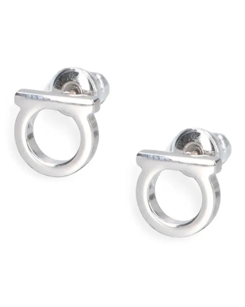 Ferragamo Gancini S Earrings — Silver Silver