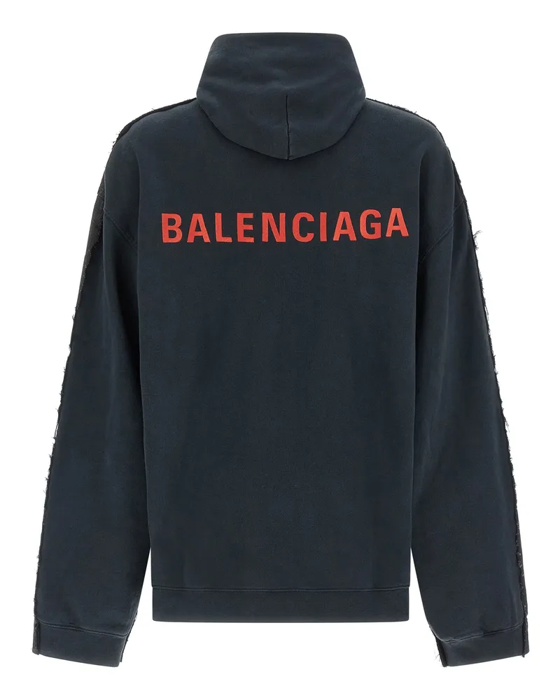 Balenciaga Men's Black Cotton Denim Jacket Clothing Black