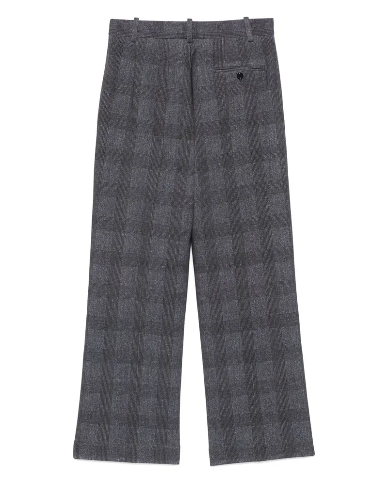 CIRCOLO 1901 Cotton-Blend Check Trousers — Blue-grey Blue-grey