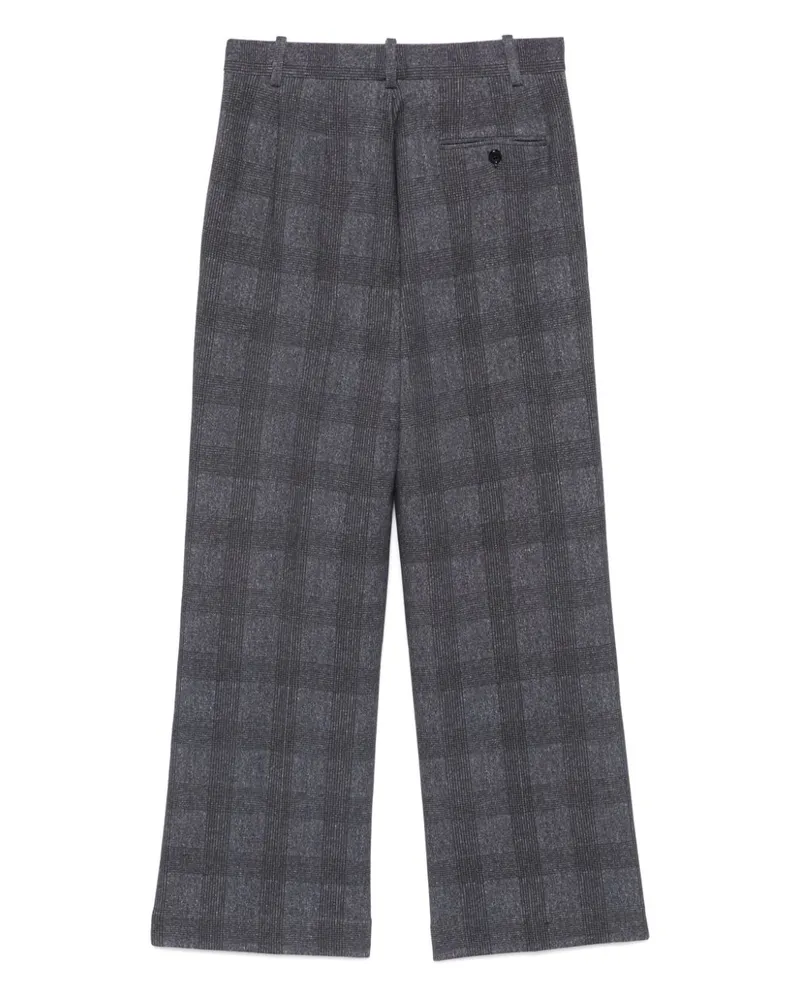 CIRCOLO 1901 Cotton-Blend Check Trousers — Blue-grey Blue-grey