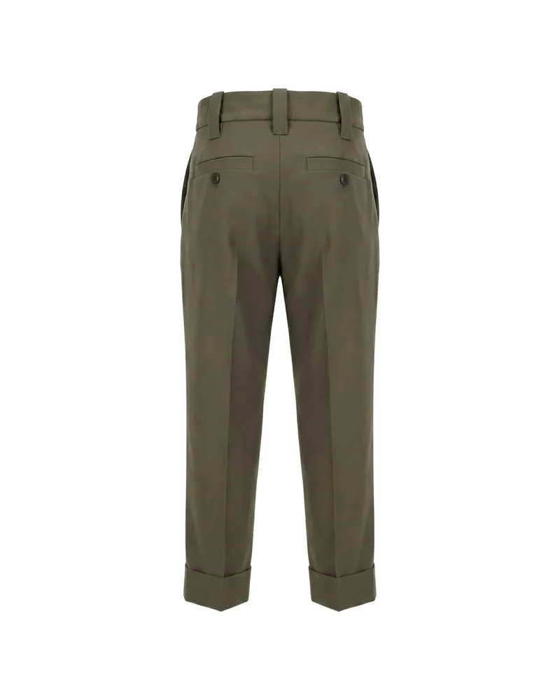 Brunello Cucinelli Wool Trousers — Green Green