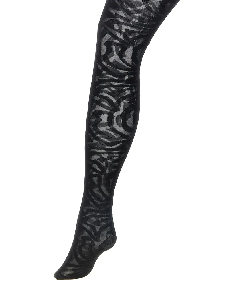 Emilio Pucci Labirinto Jacquard Tights — Black Black