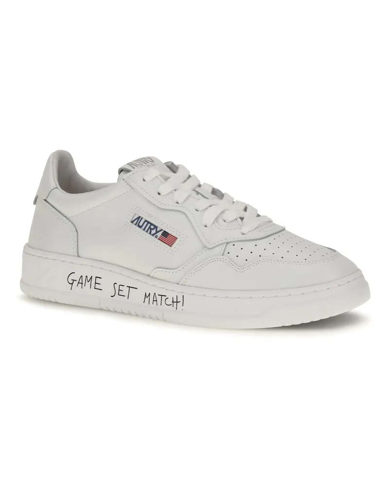 AUTRY Men's Medalist Low Game Set Match! Sneakers Totalwht White