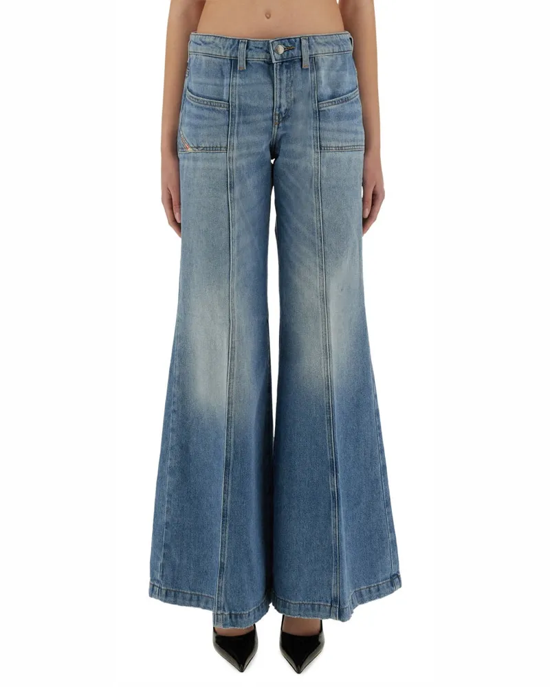 Diesel Flare-Fit Denim Jeans — Blue Blue