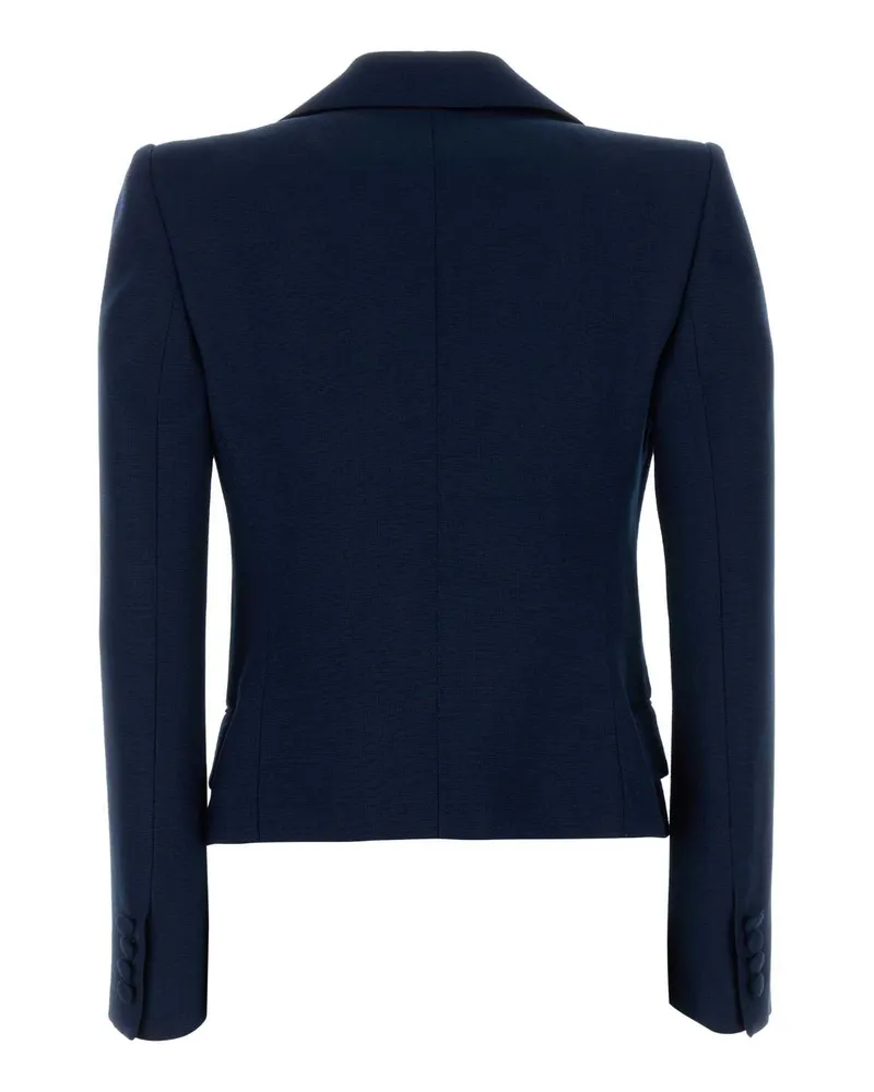 Valentino Garavani Women's Navy Blue Viscose Blazer Provenceblue Giacche E Gilet Jacket Navy
