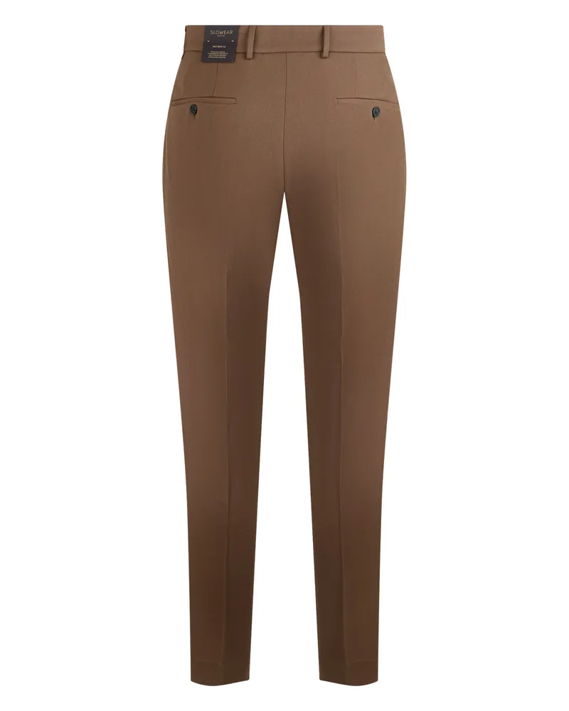 Slowear Men's Camel Wool-Blend Chinos Polyester 