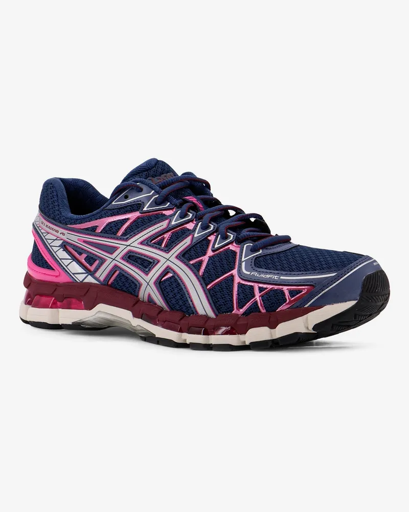 Asics Men's Low-Top Mesh Sneakers Blue Polyester Trainers Blue