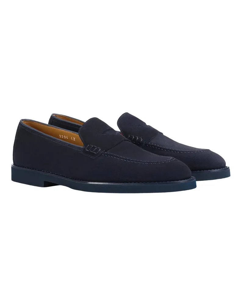 Doucal´s Men's Moccasins Suede Blue Mink Blue-Blue Shoe Blue/blue Blue