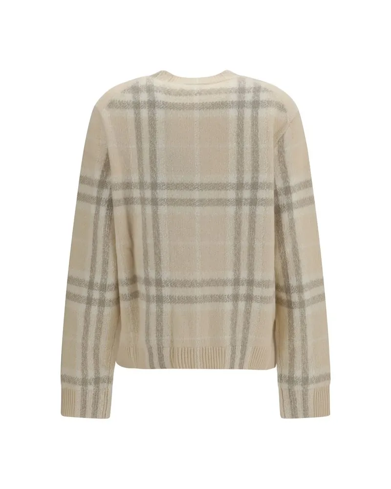 Burberry Check Cardigan — Beige Beige