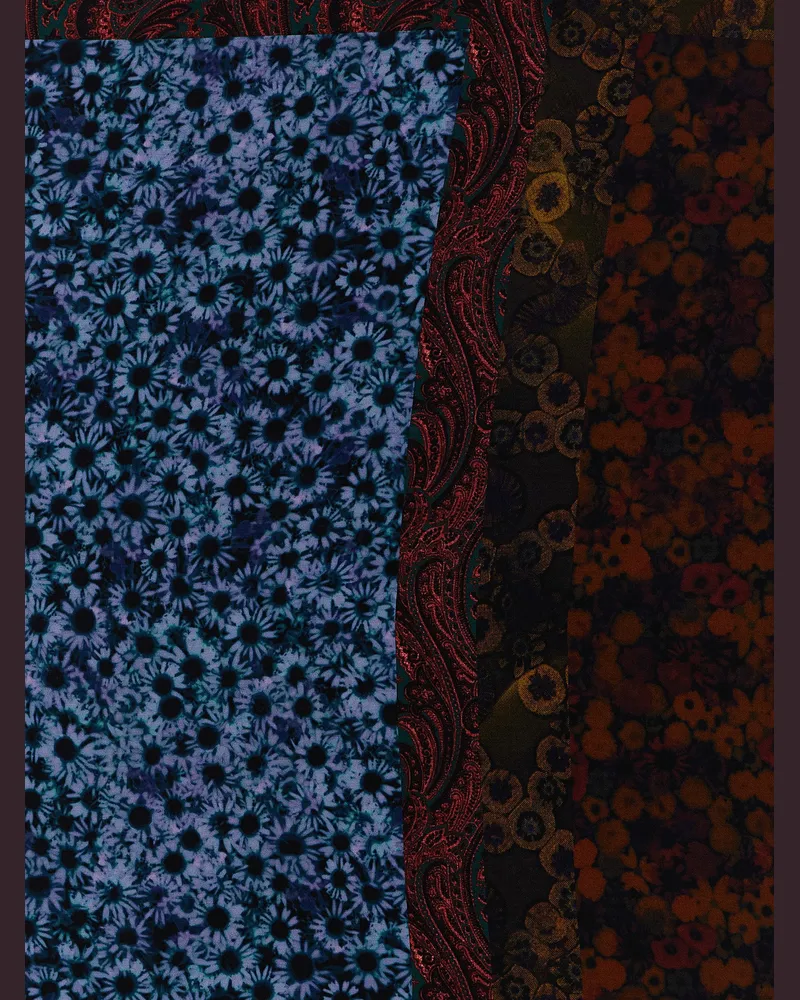 Dries van Noten Flora Scarf — Burgundy Burgundy