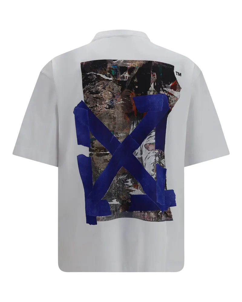OFF-WHITE Men's Skate T-Shirt Arrow With Bacco White Cotton T-Shirts And Polos White