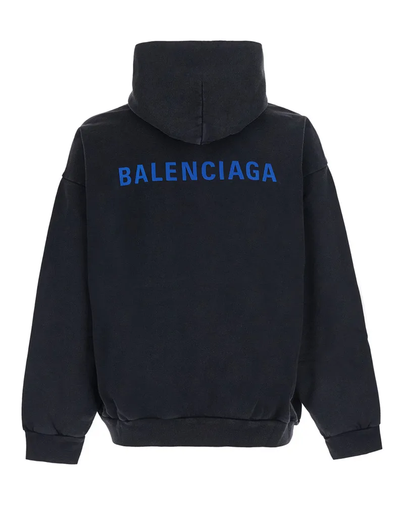 Balenciaga Logo Hoodie — Black Black