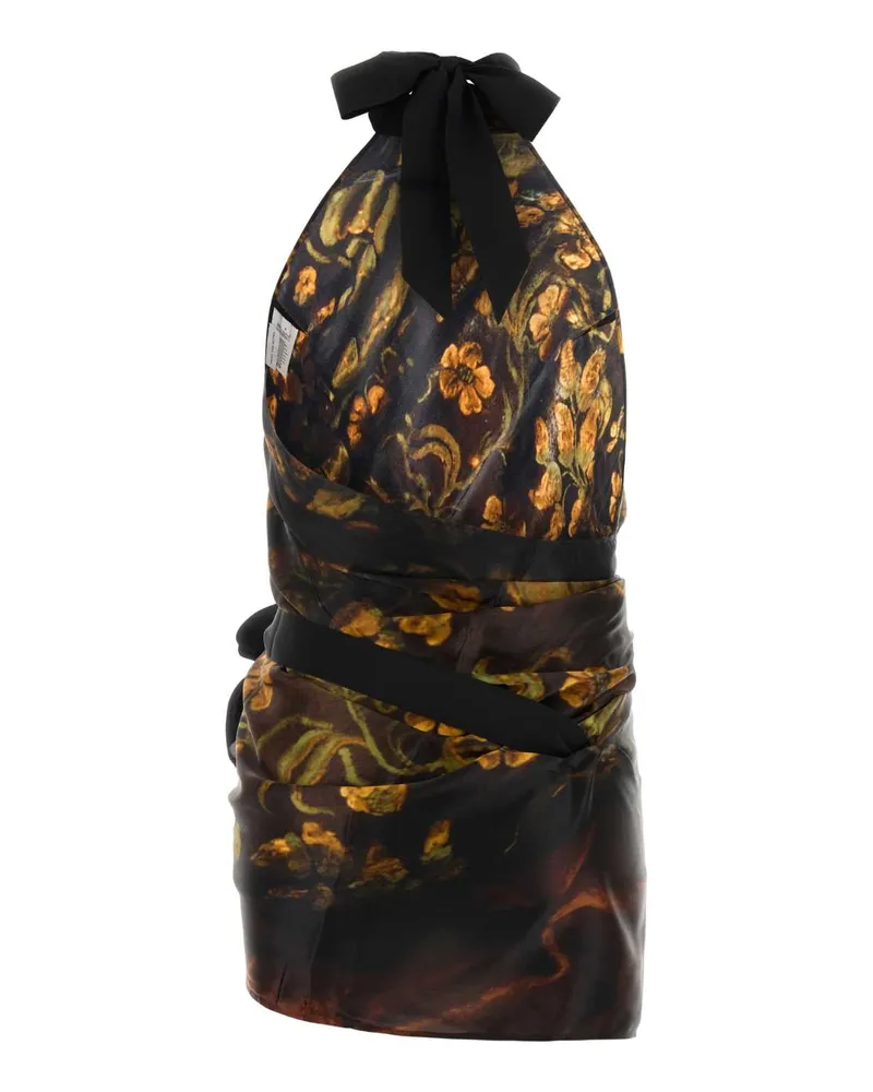 Dries van Noten Printed Silk Top — Black Black