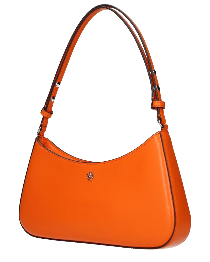 Tory Burch Leather Shoulder Bag — Orange Orange