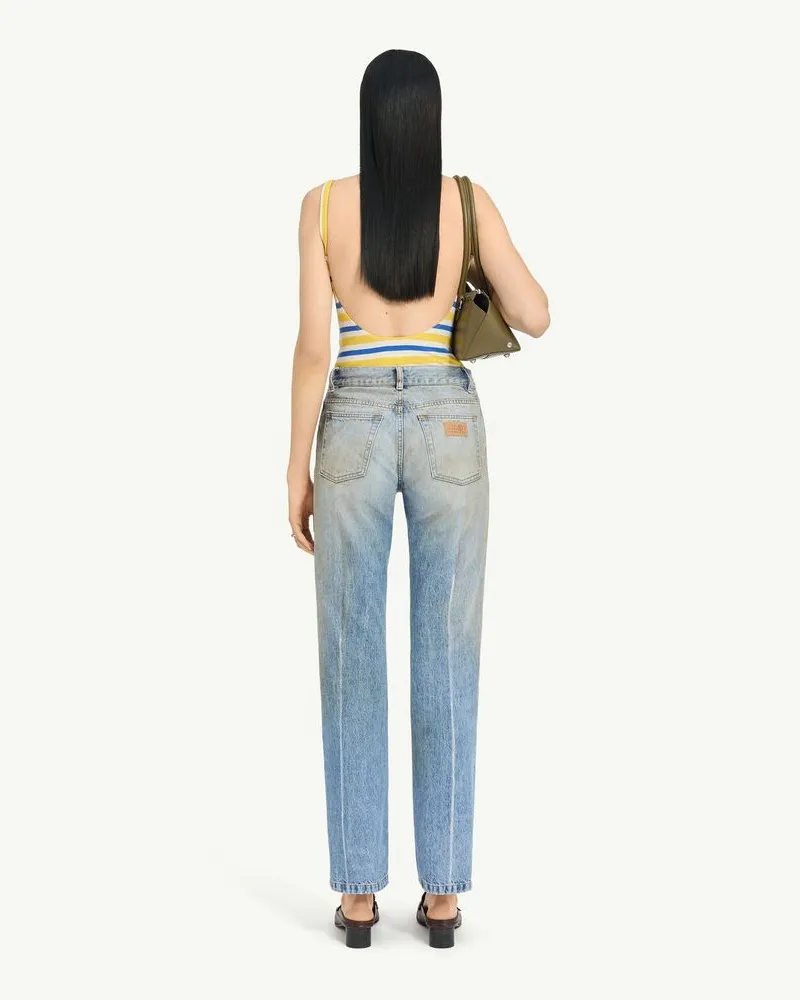Maison Margiela Light-Wash Denim Jeans — Light Blue Light