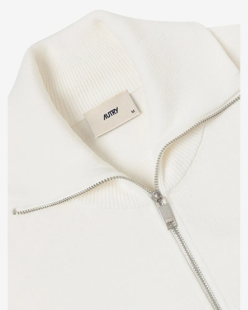 AUTRY Women Logo Jacket Viscose Bianco + Nylon Tops Top White