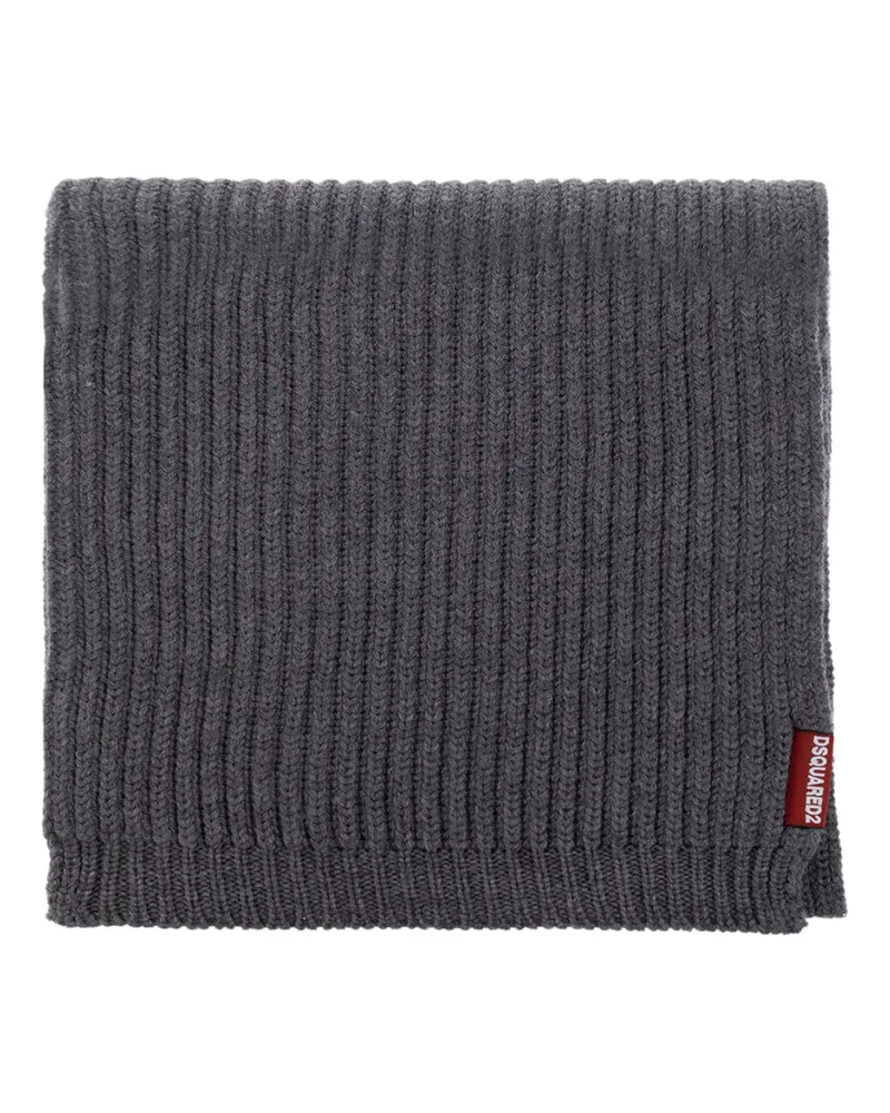 Dsquared2 Men's Warmy Logo Tag Beanie And Scarf Set Grey Accessories Gray