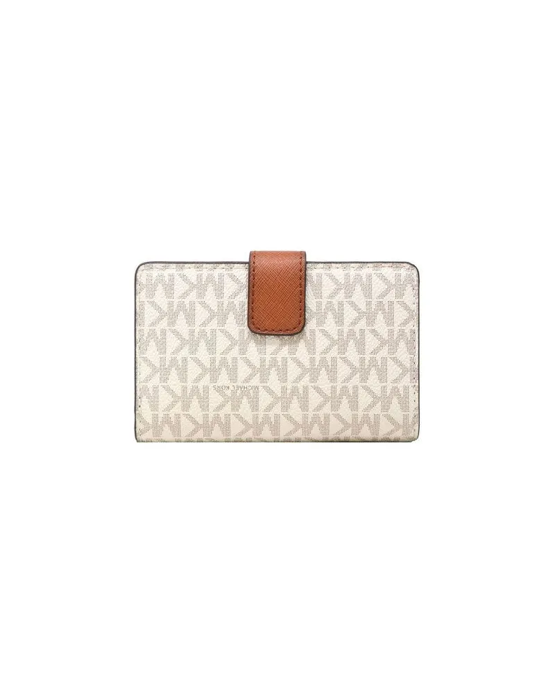 Michael Kors Women's Wallet Vanilla 89.coated Canvas Bags Polyester Vanilla