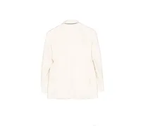 Women's White Viscose Blazer Clothing