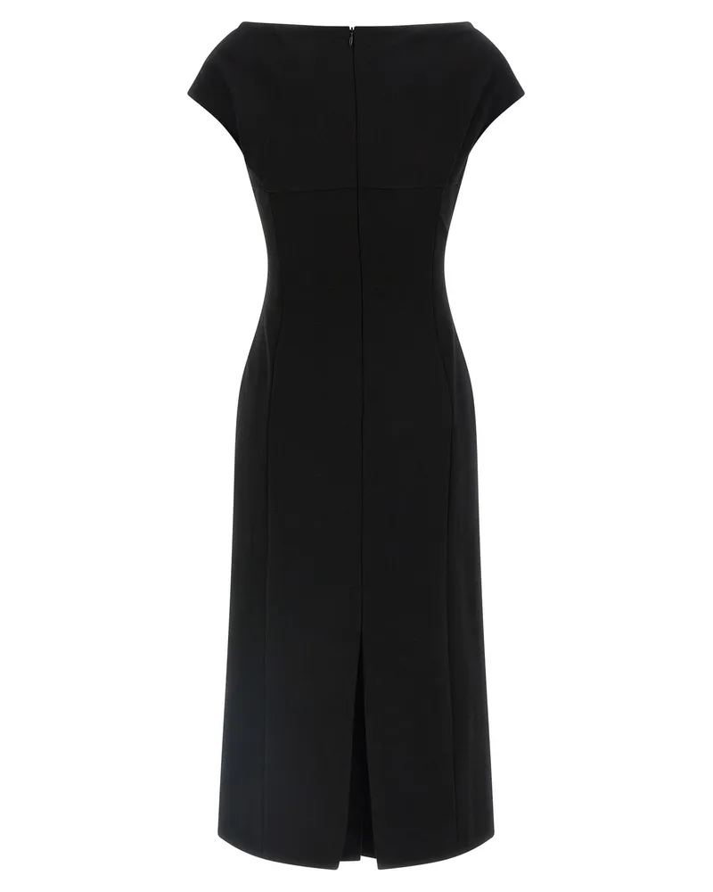 Ermanno Scervino Crossover Midi Dress — Black Black