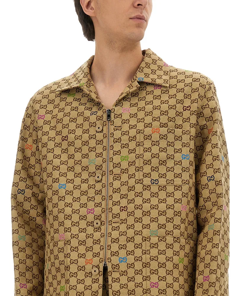 Gucci GG Cotton Jacket — Beige Beige