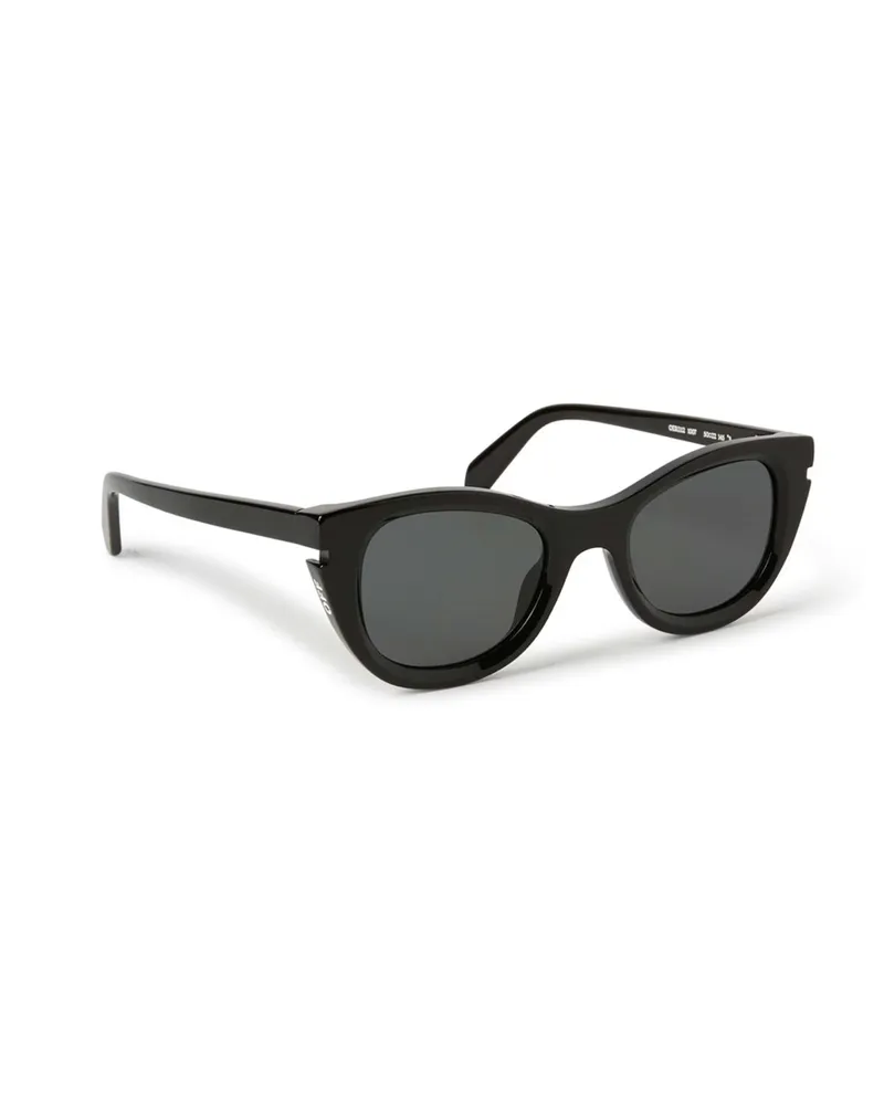 OFF-WHITE Men's Logo Sunglasses Black Acetate Black