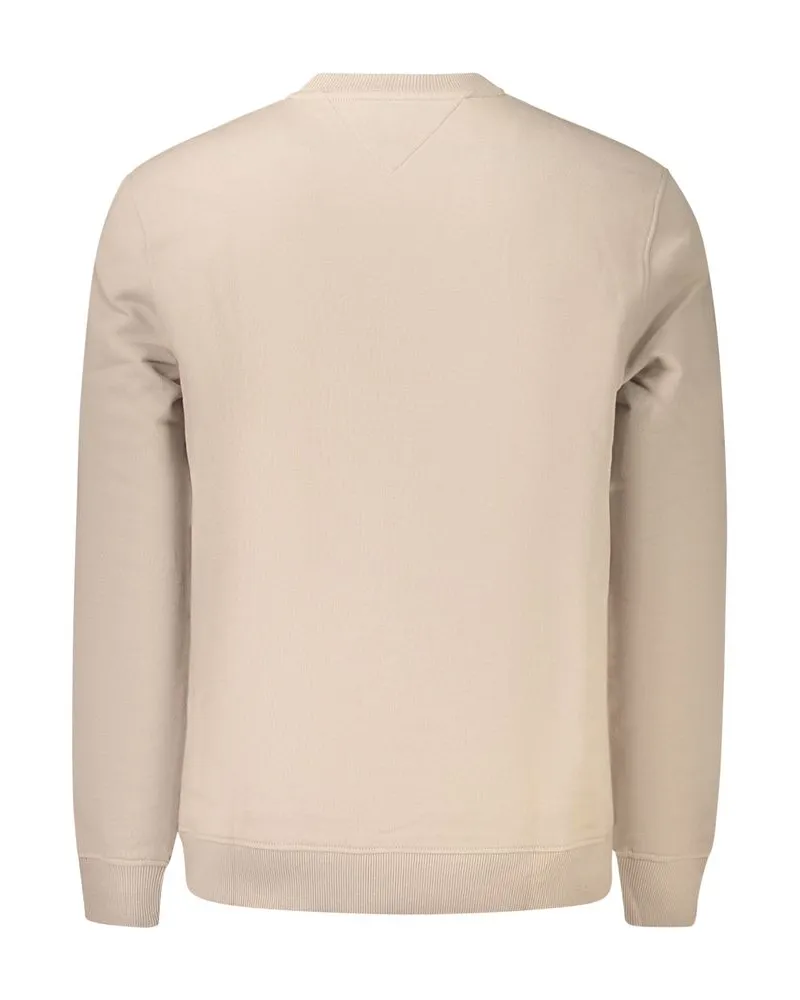 Tommy Hilfiger Logo-Print Cotton Sweatshirt — Beige Beige