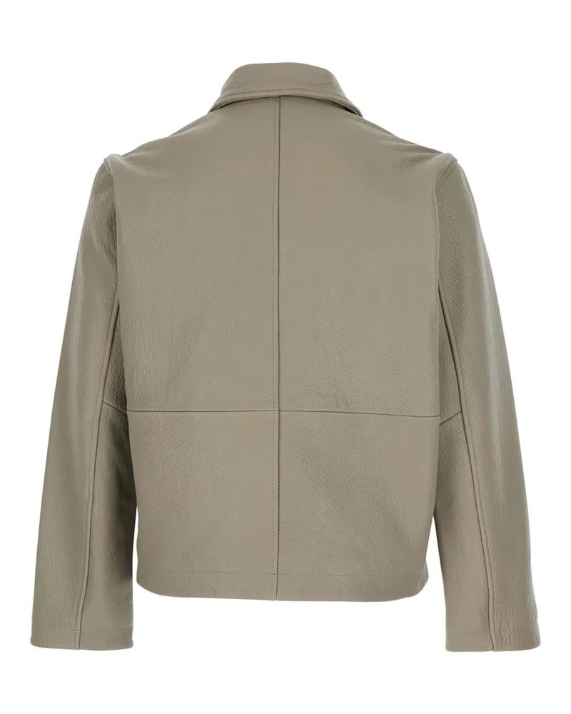 Sunflower Men's Jacket Crop Leather Beige Coat Beige