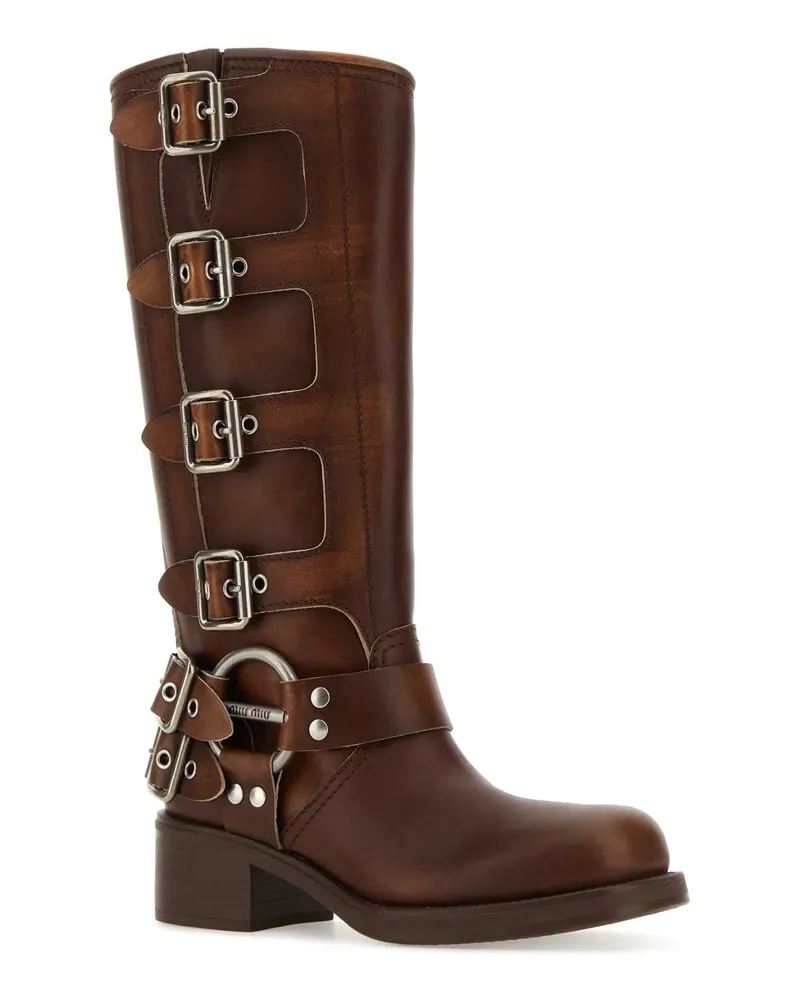 Miu Miu Stivali Boots — Brown Brown