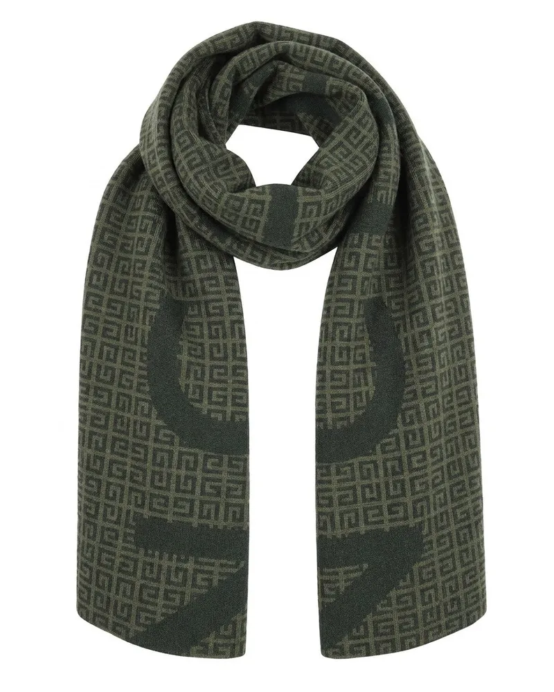 Givenchy Men's Green Wool Scarf Green