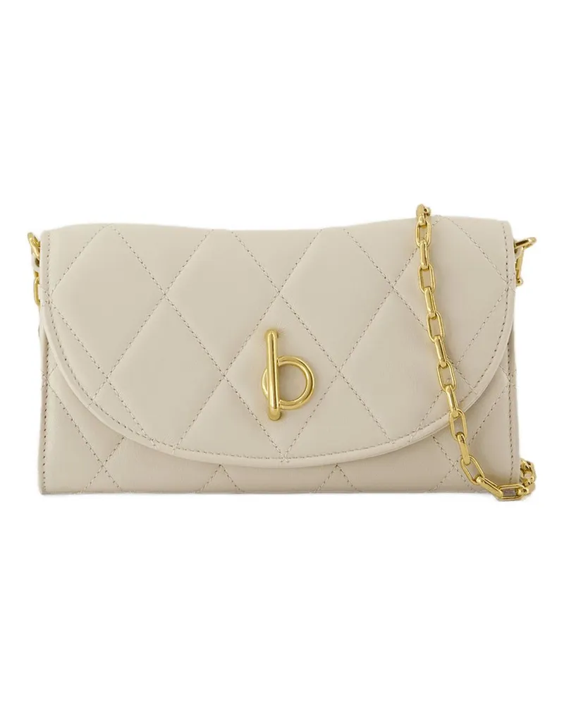 Burberry Women's Rocking Horse Wallet On Chain -  Leather White Lambskin Bags Wallets-On-Chain White
