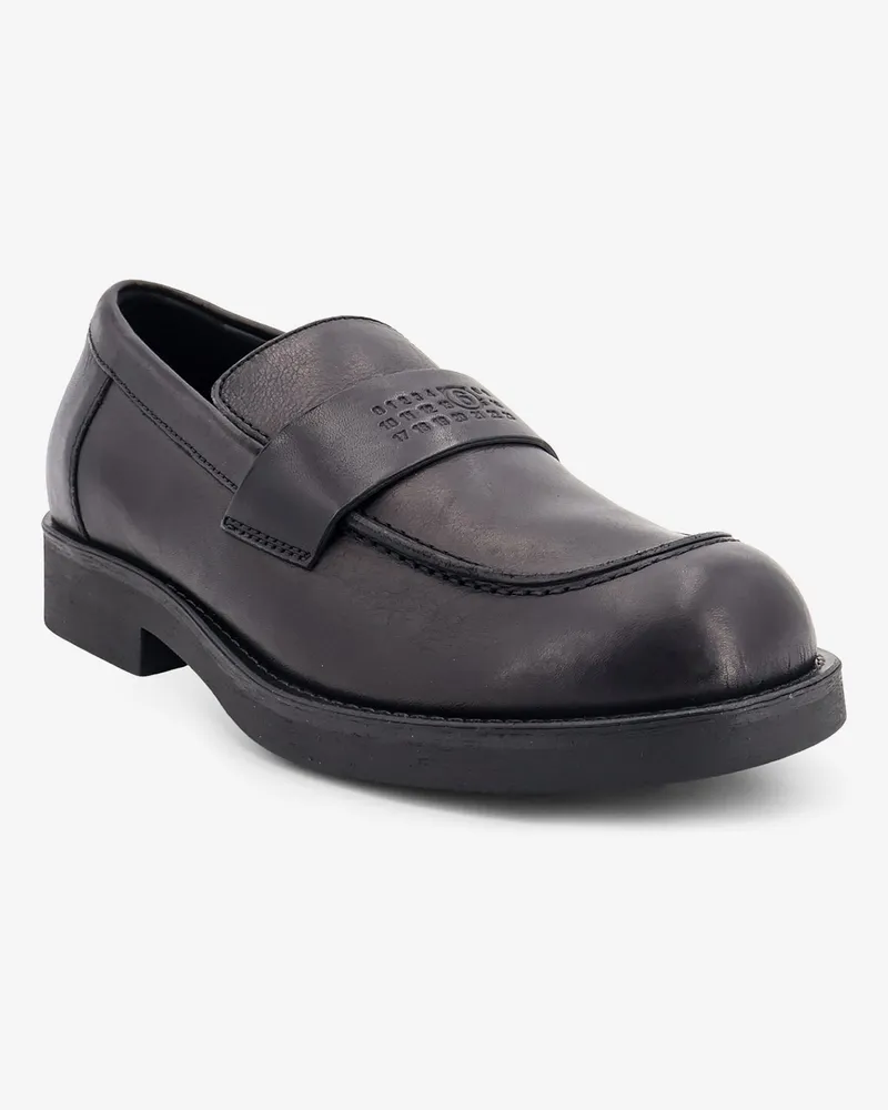 Maison Margiela Men's Leather Loafers Black Black