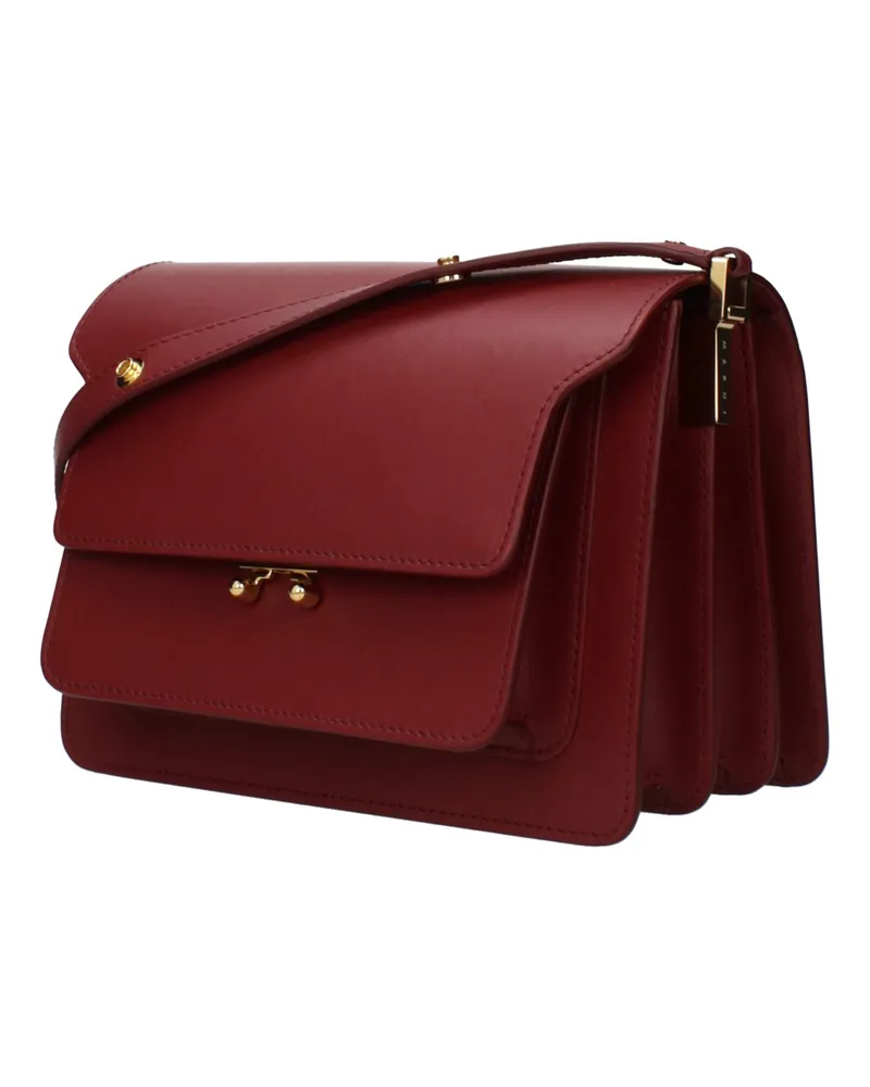 Marni Women's Red Leather Shoulder Bag Red