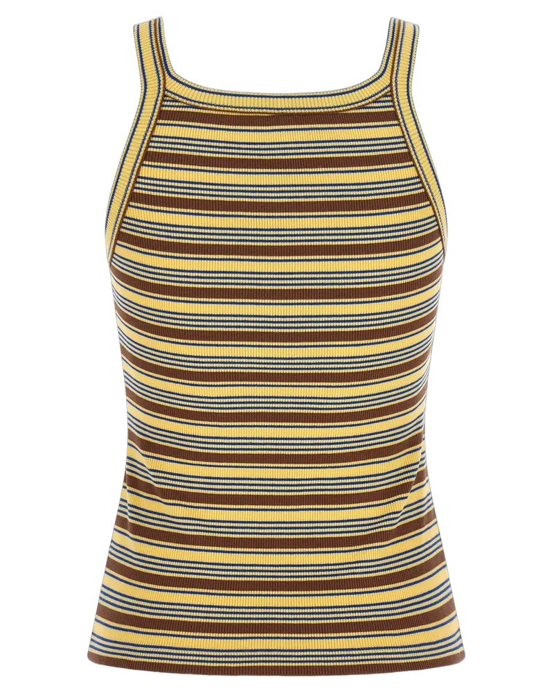 Fendi Women's Multicolor Cotton Sleeveles T-Shirt Multicolor