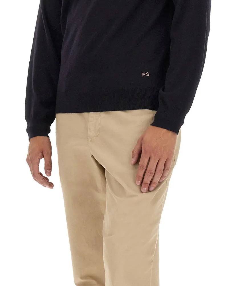 Paul Smith Logo Merino Wool Sweater — Blue Blue