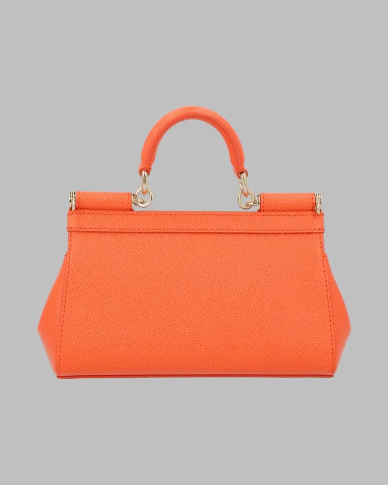 Dolce & Gabbana Sicily Top Handle Bag — Orange Orange