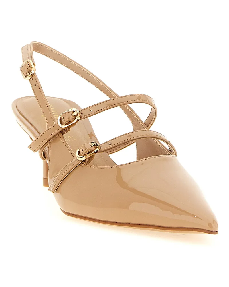 Twin-Set Patent Leather Slingback — Beige Beige