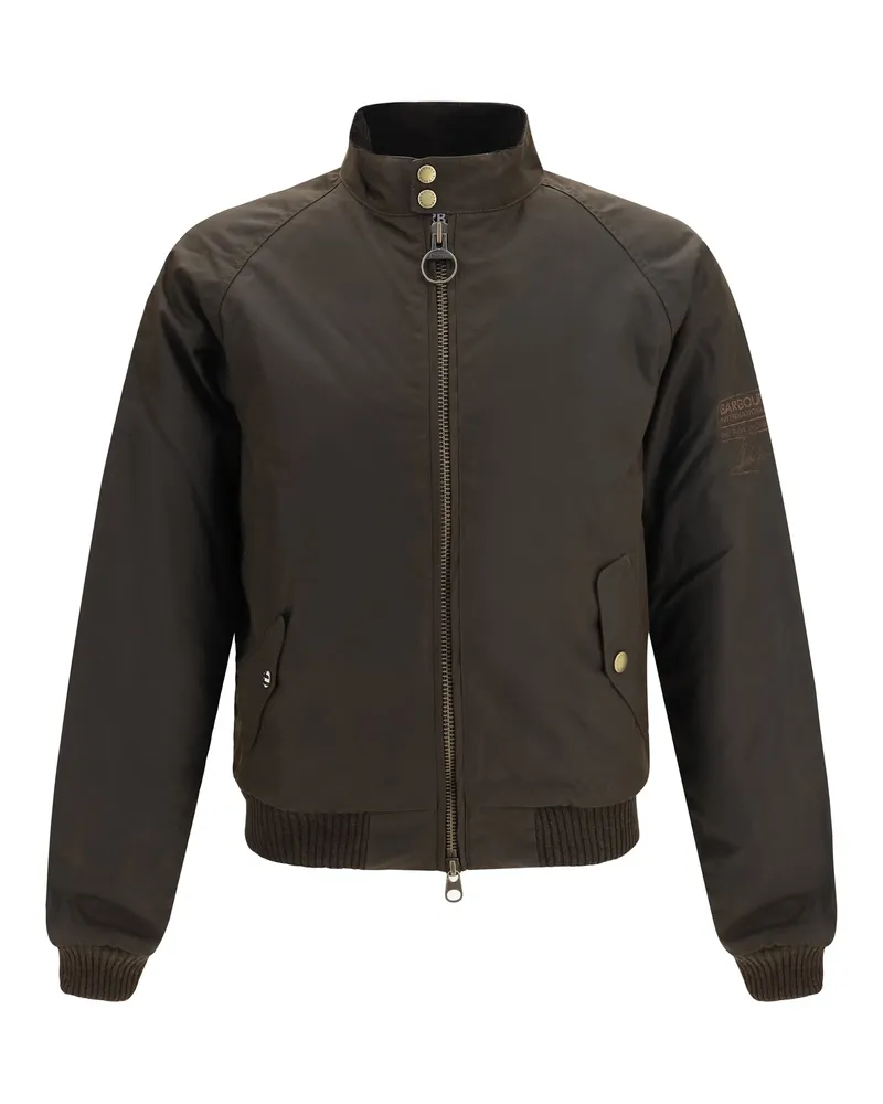 Barbour Men's Merchant Wax Jacket Olive Cotton Olive