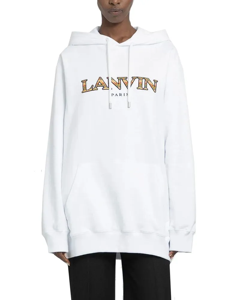 Lanvin Women White Cotton Sweatshirt Clothing White