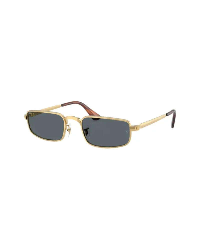 Ray Ban RB3927001R5 Rectangular Metal Frame Sunglasses — Gold Gold