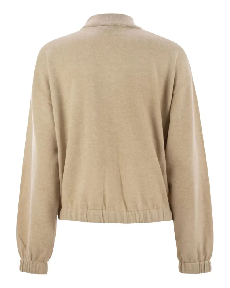 Fabiana Filippi Women's Drawstring-Neck Bomber Jacket Aw25 W Beige