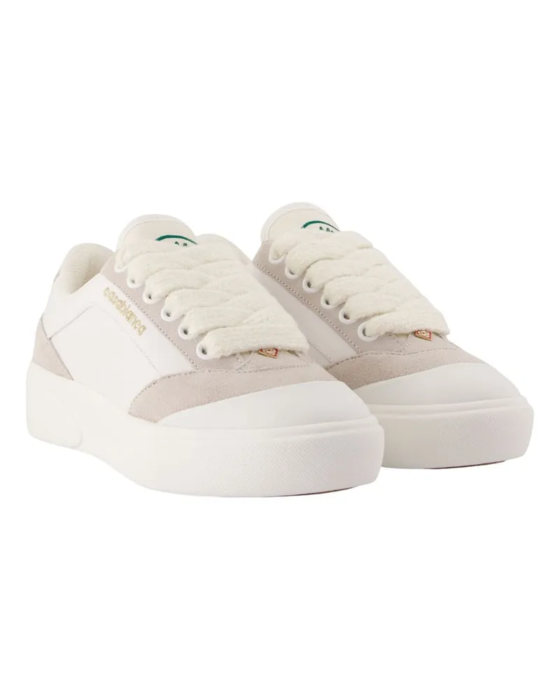 Casablanca Paris Women's Del Mar Sneaker White Calfskin White