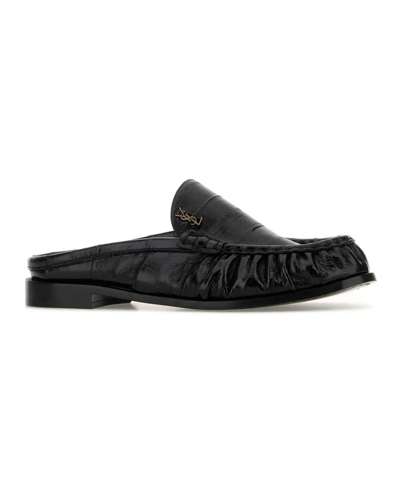 Saint Laurent Men's Black Leather Le Loafers Slippers Nero Mocassini Black