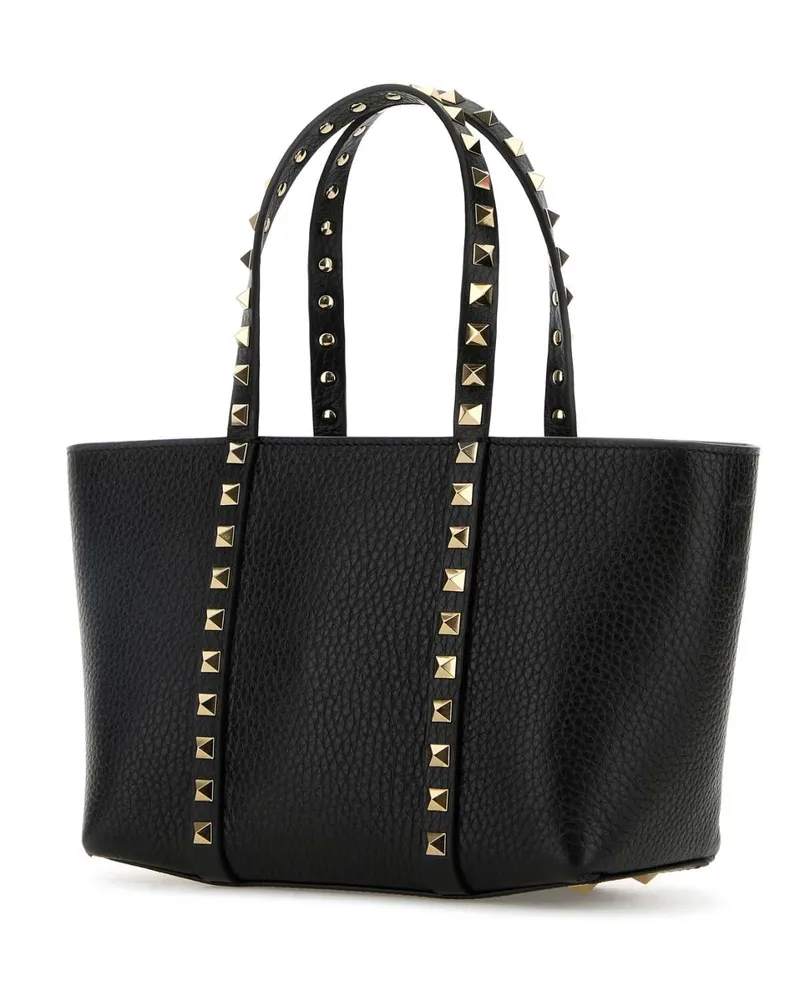 Valentino Garavani Women's Black Leather Medium Rockstud Handbag Nero Borse A Mano Bag Black